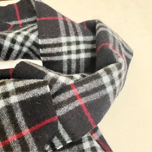 🌺BURBERRY Nova Check Lambswool Scarf Blue - Picture 7 of 8